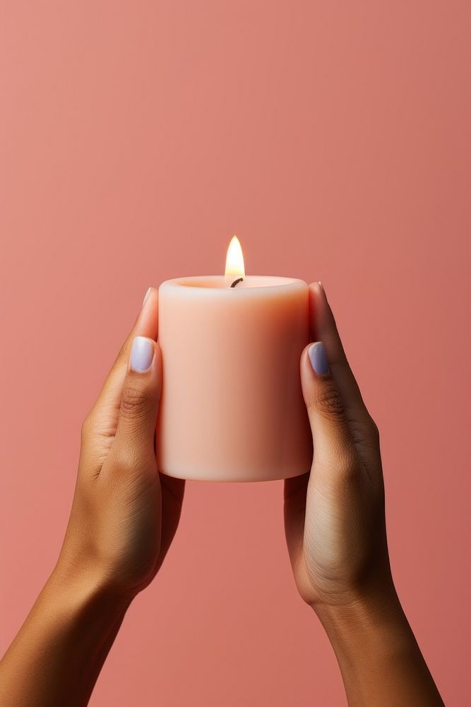Candle holding hand lighting. AI generated Image by rawpixel.