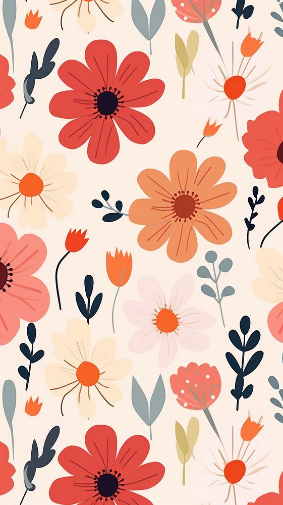 Flower pattern backgrounds wallpaper. AI | Premium Photo Illustration