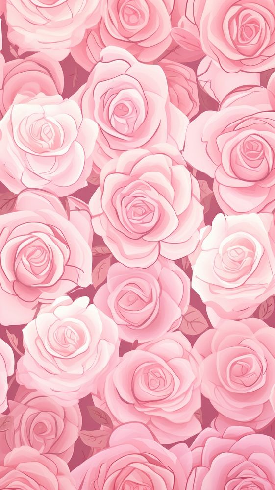 Rose pink pattern flower backgrounds. AI generated Image by rawpixel.