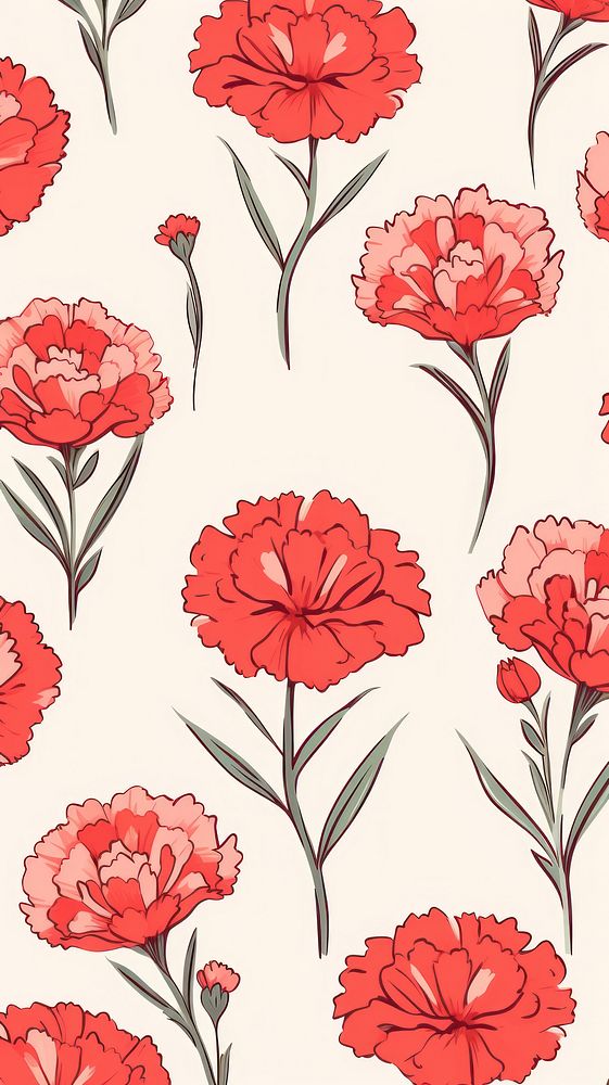 Carnation flower backgrounds wallpaper. AI generated Image by rawpixel.