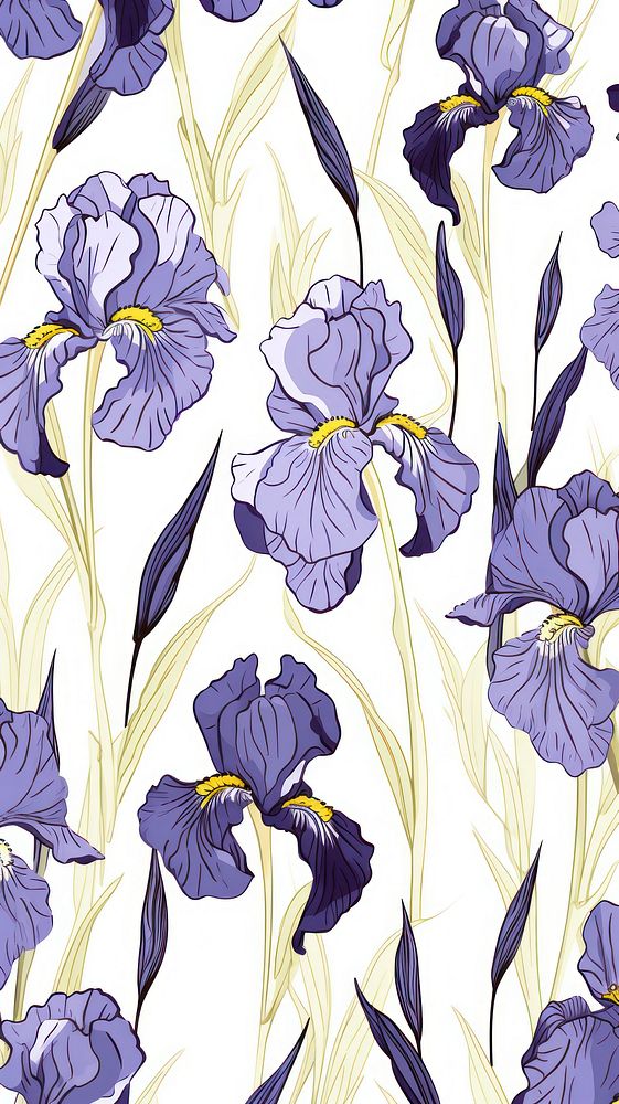 Iris pattern flower backgrounds. AI generated Image by rawpixel.