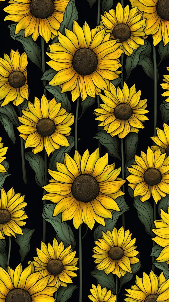 Sunflower floral plant petal inflorescence. AI generated Image by rawpixel.