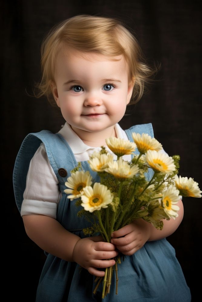 Portrait flower baby holding. AI generated Image by rawpixel.