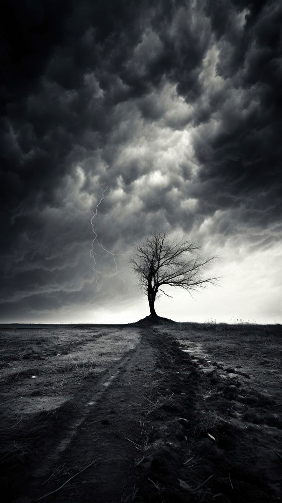Storm sky outdoors nature black. AI generated Image by rawpixel.