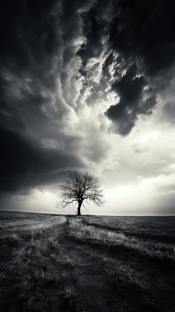 Storm sky landscape outdoors nature. AI generated Image by rawpixel.