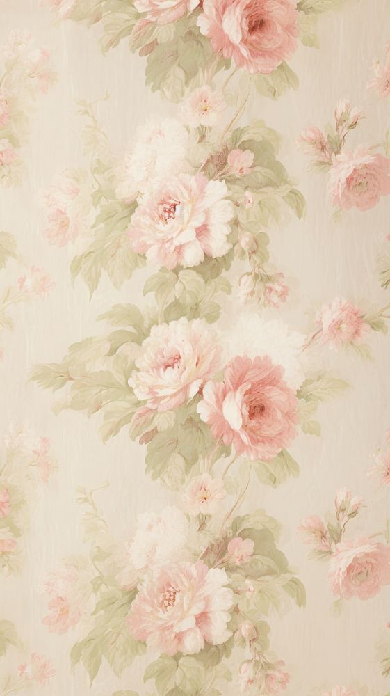 Floral border flower wallpaper pattern. AI generated Image by rawpixel.