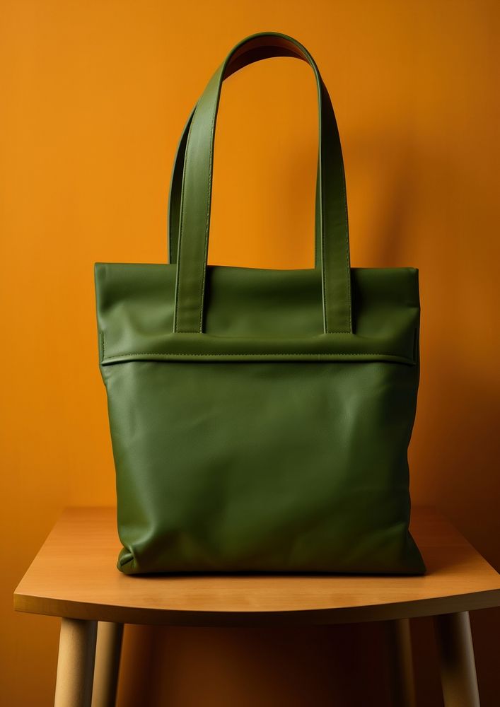 Tote bag handbag purse green. AI generated Image by rawpixel.