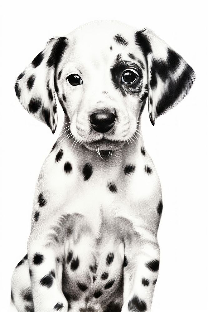 The little dalmatian dog in embroidery style animal mammal pet. AI generated Image by rawpixel.