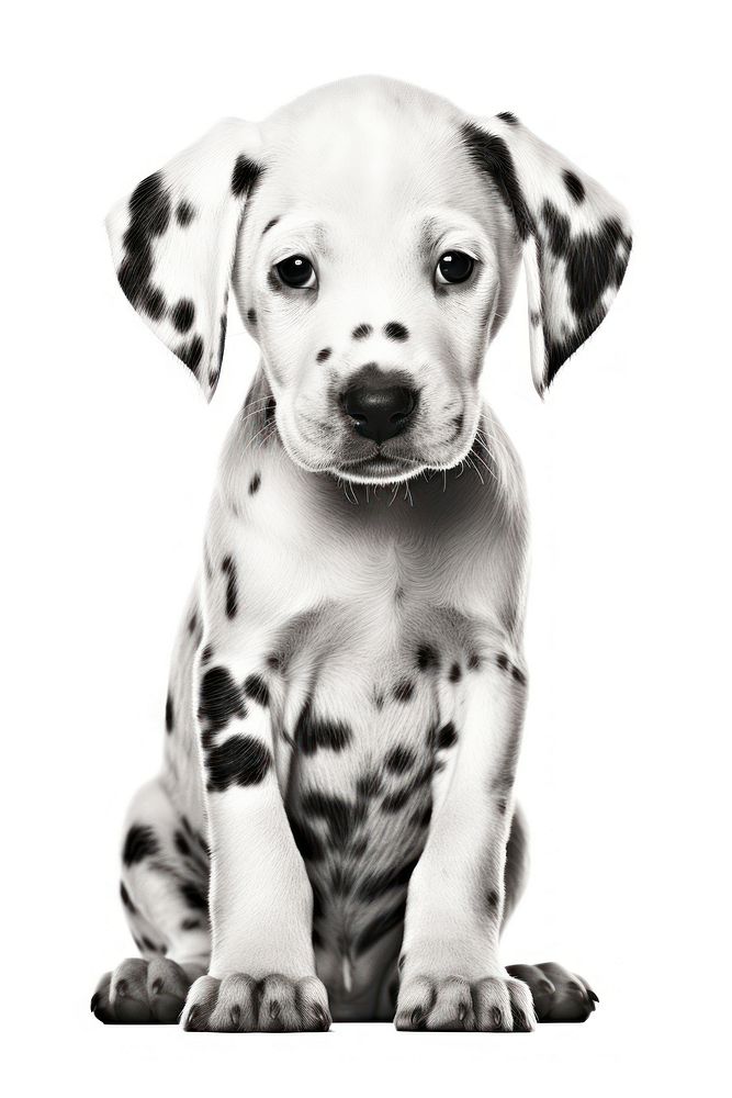 The little dalmatian dog in embroidery style animal mammal puppy. AI generated Image by rawpixel.
