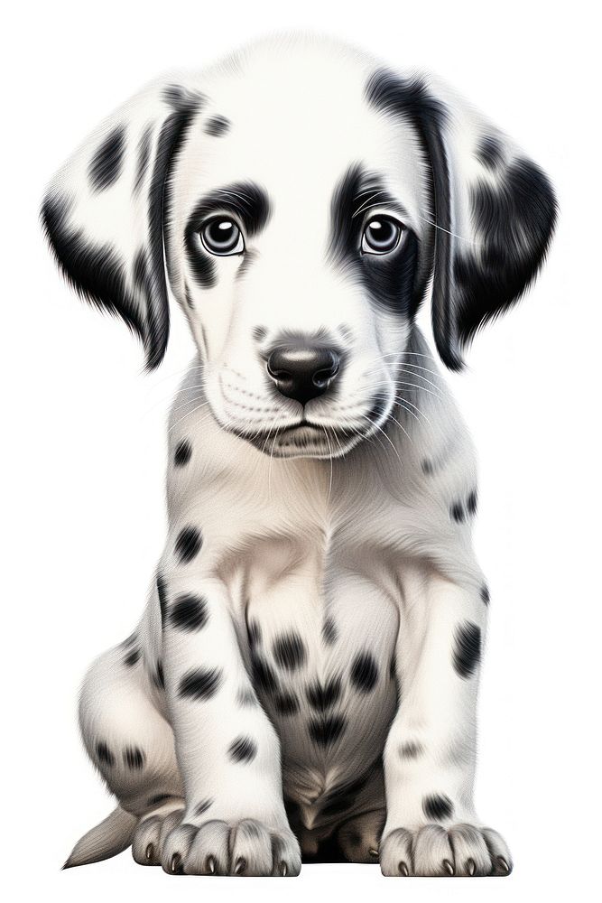 The little dalmatian dog in embroidery style animal mammal puppy. AI generated Image by rawpixel.
