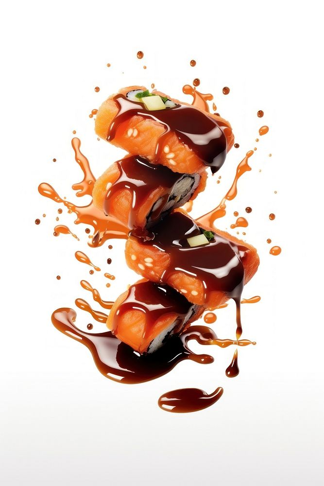 Sushi dessert food white background. AI generated Image by rawpixel.