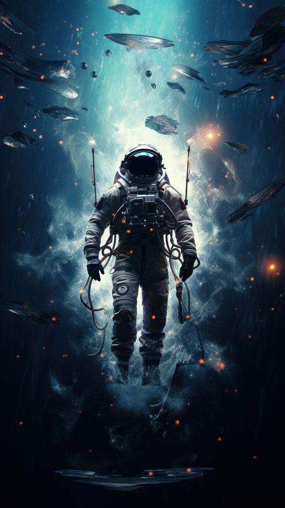 Astronaut adventure outdoors nature. AI generated Image by rawpixel.