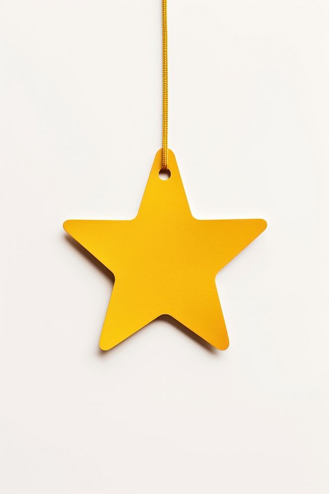 Yellow star shape white background celebration simplicity. AI generated Image by rawpixel.