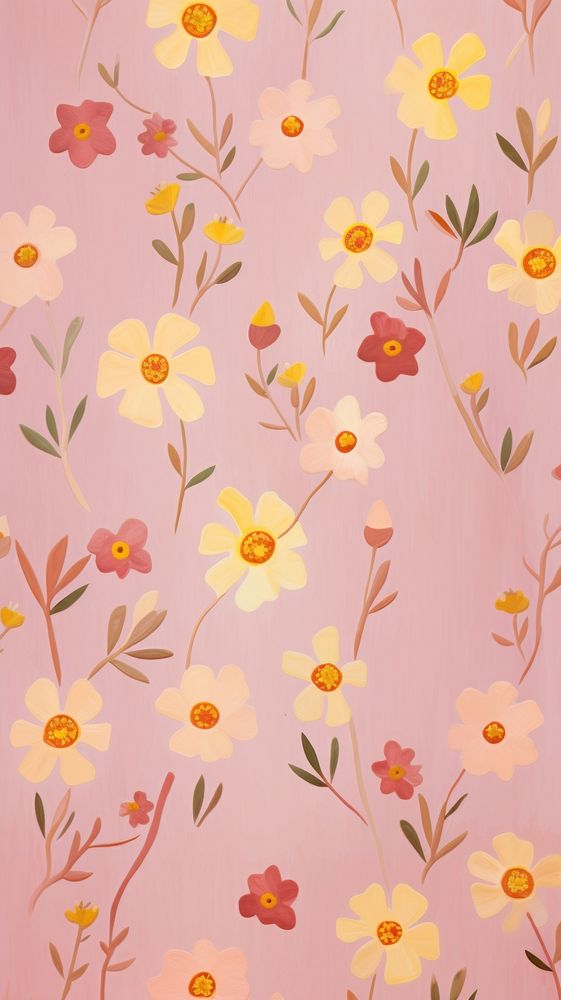 Flower pattern backgrounds texture. AI generated Image by rawpixel.