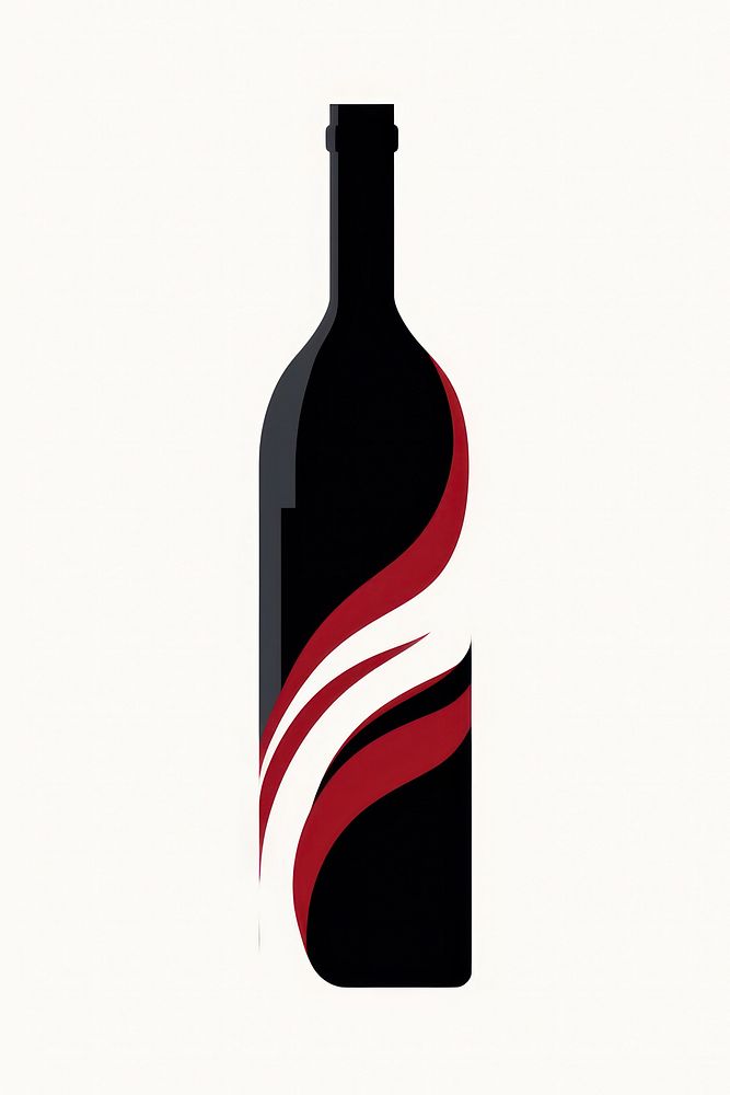 Wine bottle shape drink refreshment container. AI generated Image by rawpixel.
