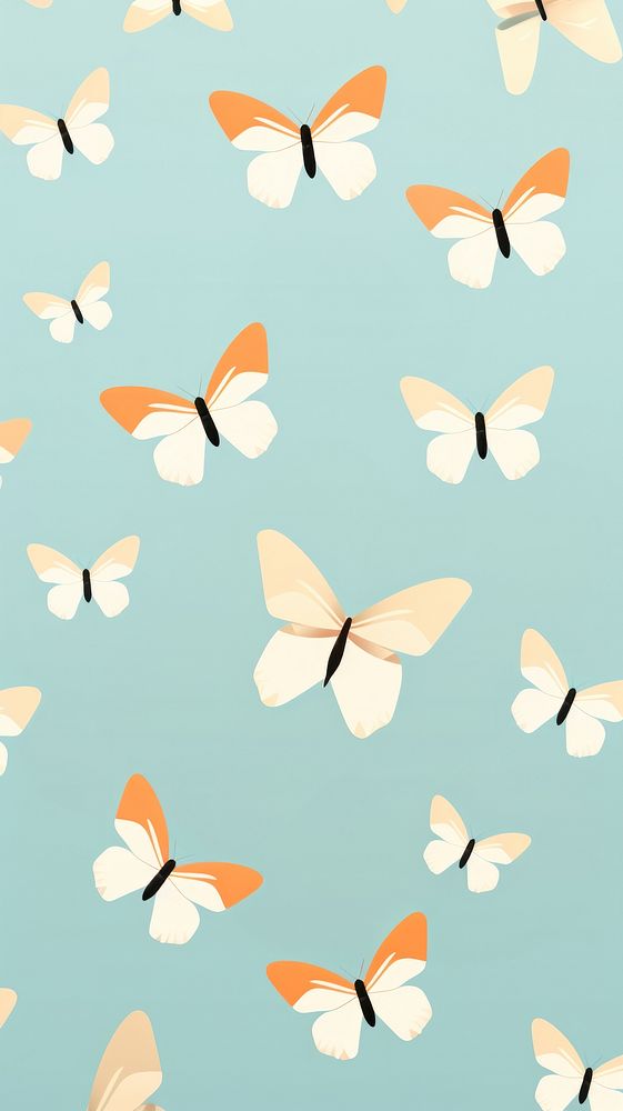 Butterflys backgrounds wallpaper pattern. AI generated Image by rawpixel.