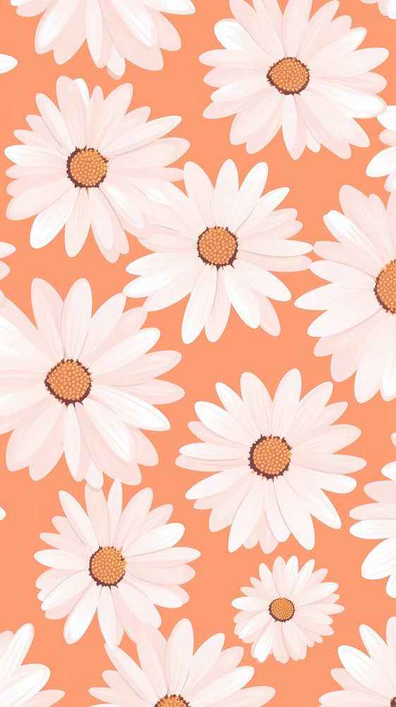 Daisies pattern backgrounds wallpaper. AI generated Image by rawpixel.
