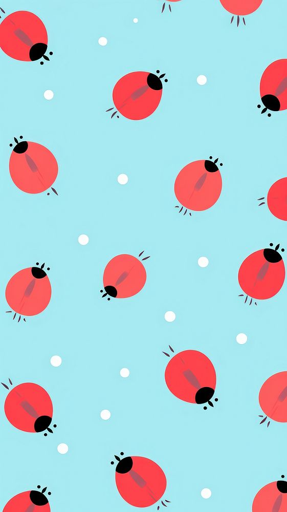 Ladybugs pattern backgrounds red. AI generated Image by rawpixel.