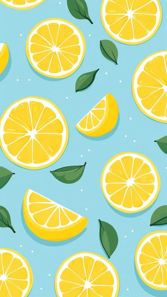 Slice of lemons backgrounds pattern fruit. AI generated Image by rawpixel.