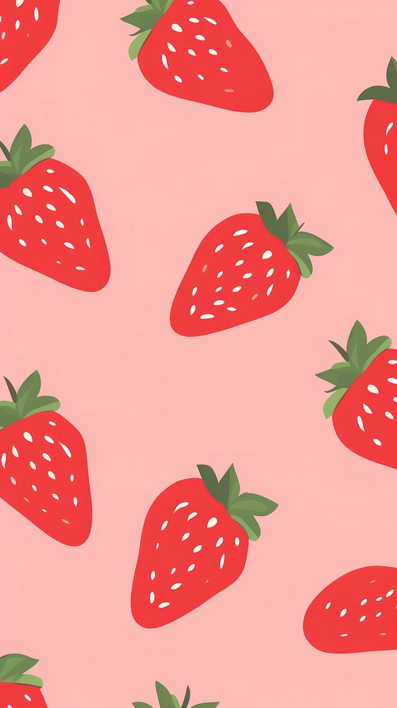 Strawberry backgrounds pattern fruit. AI Free Photo Illustration