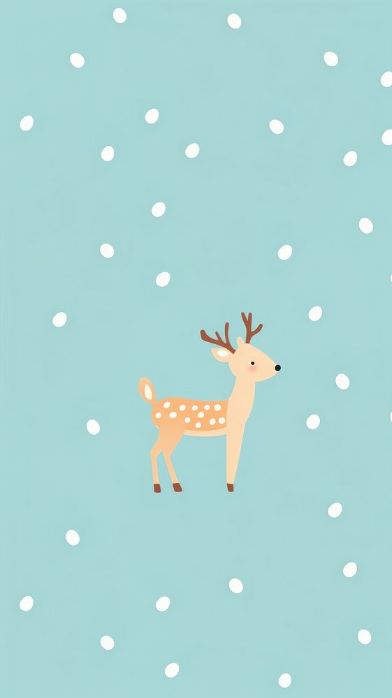 Reindeer pattern backgrounds wallpaper. AI generated Image by rawpixel.