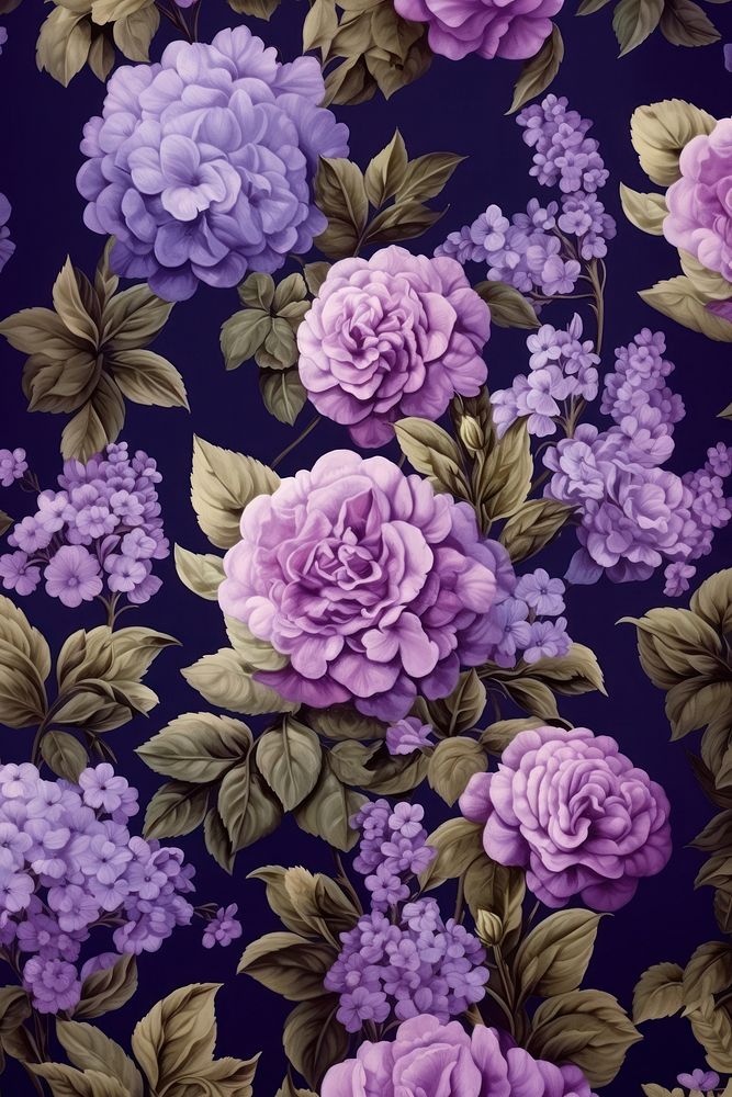 Purple flowers backgrounds wallpaper pattern. 