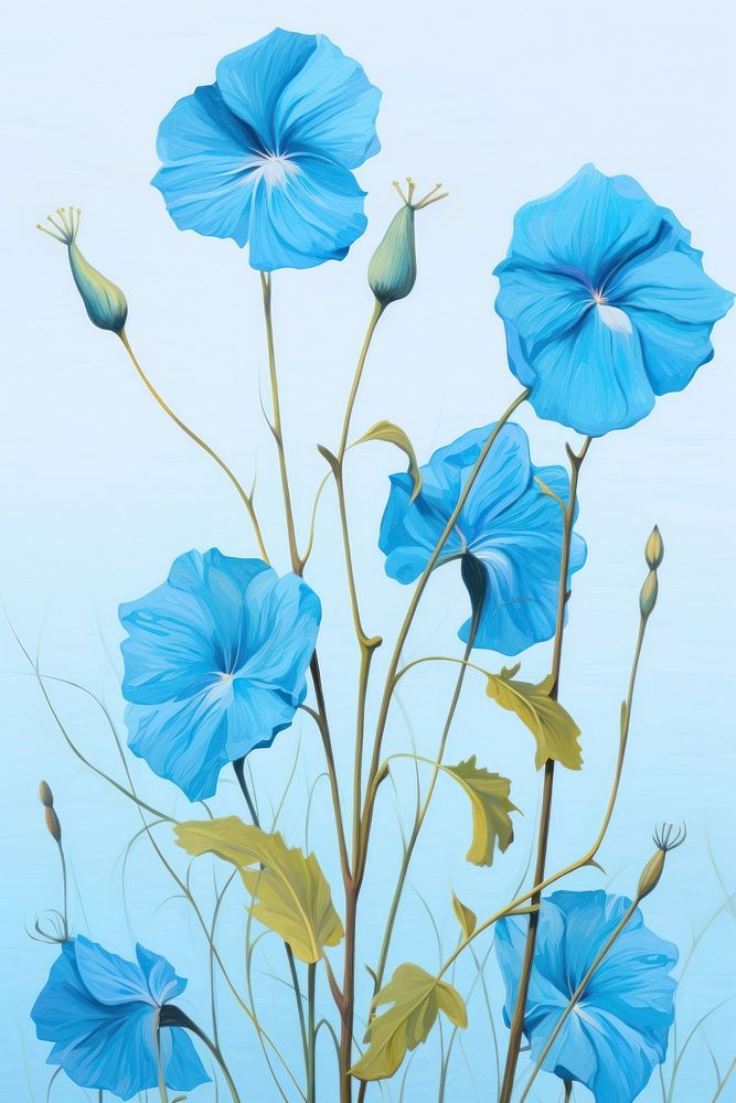 Blue flower plant blue inflorescence. AI generated Image by rawpixel.