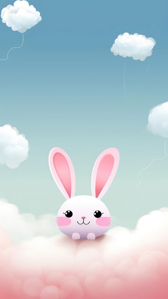 Rabbits outdoors cartoon nature. AI generated Image by rawpixel.