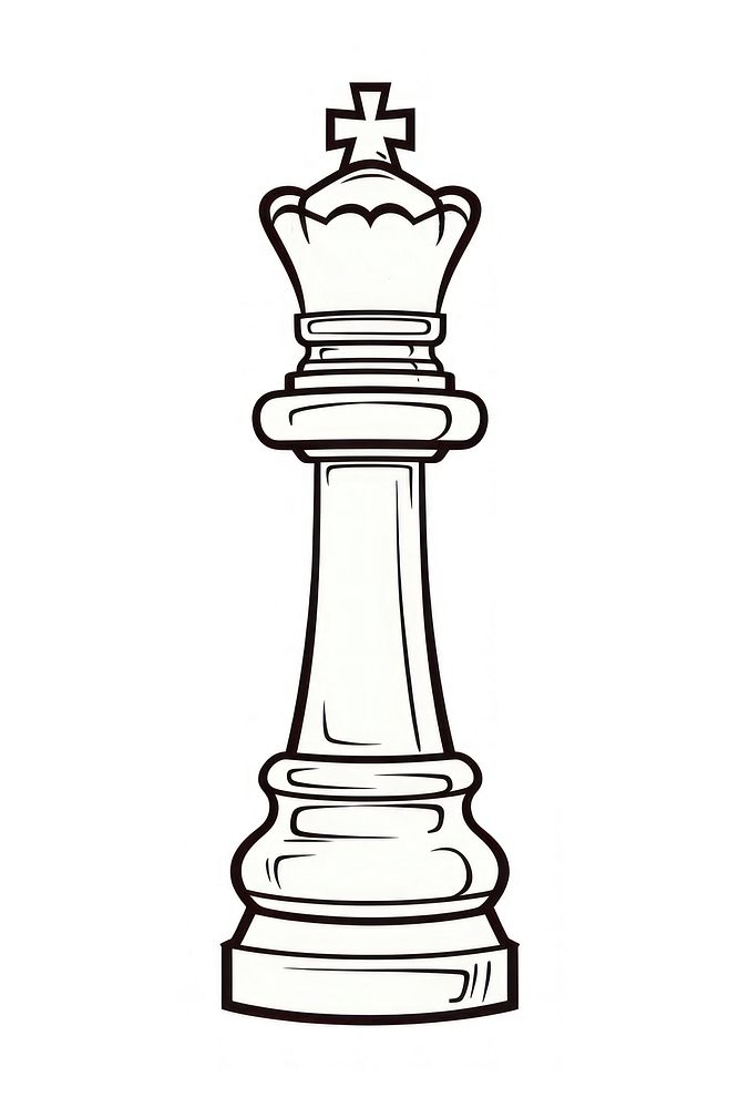 Chess sketch game line. AI generated Image by rawpixel.