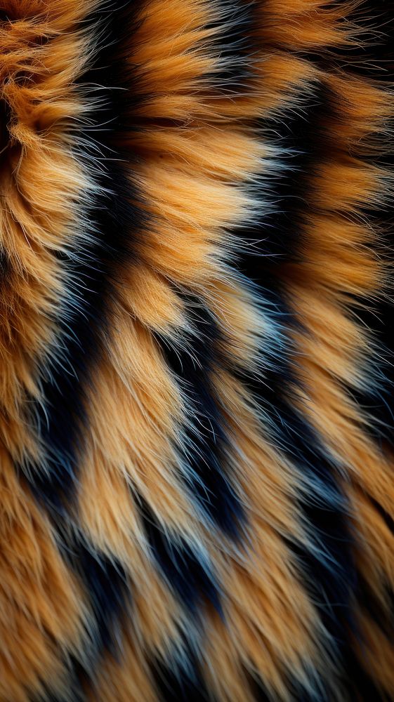 Tiger fur macro photography backgrounds carnivora. AI generated Image by rawpixel.