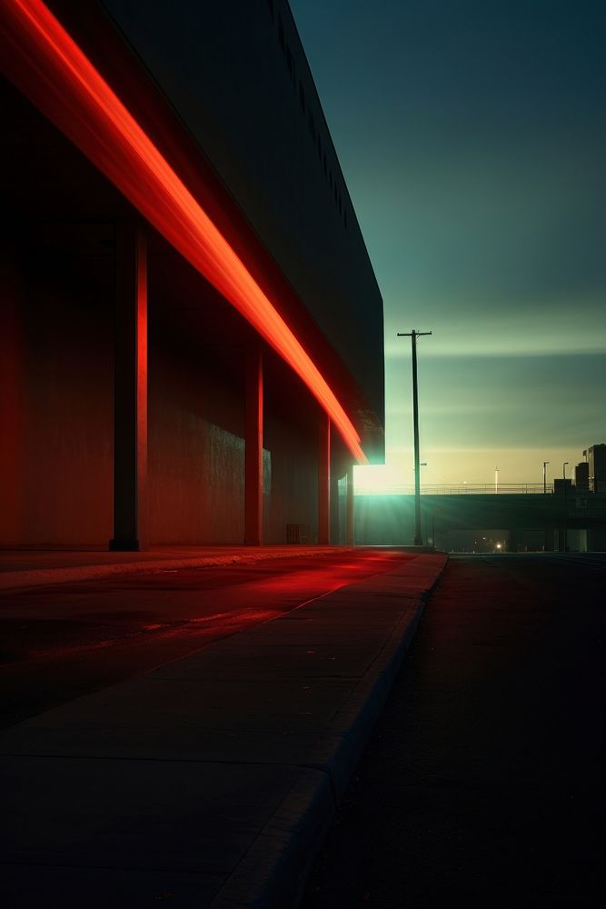 Light is at night street sky architecture. AI generated Image by rawpixel.