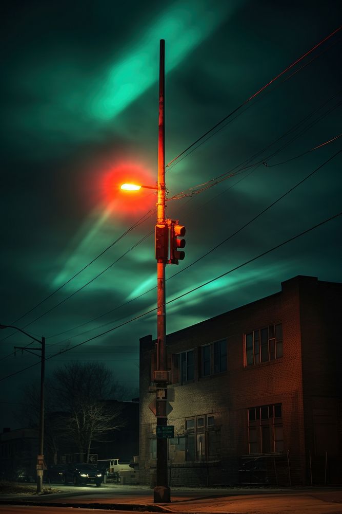 Light is at night outdoors vehicle street. AI generated Image by rawpixel.