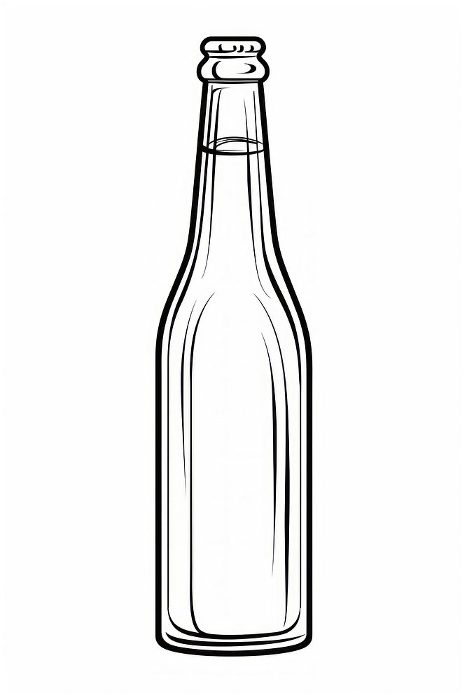 Beer bottle glass drink white background. AI generated Image by rawpixel.