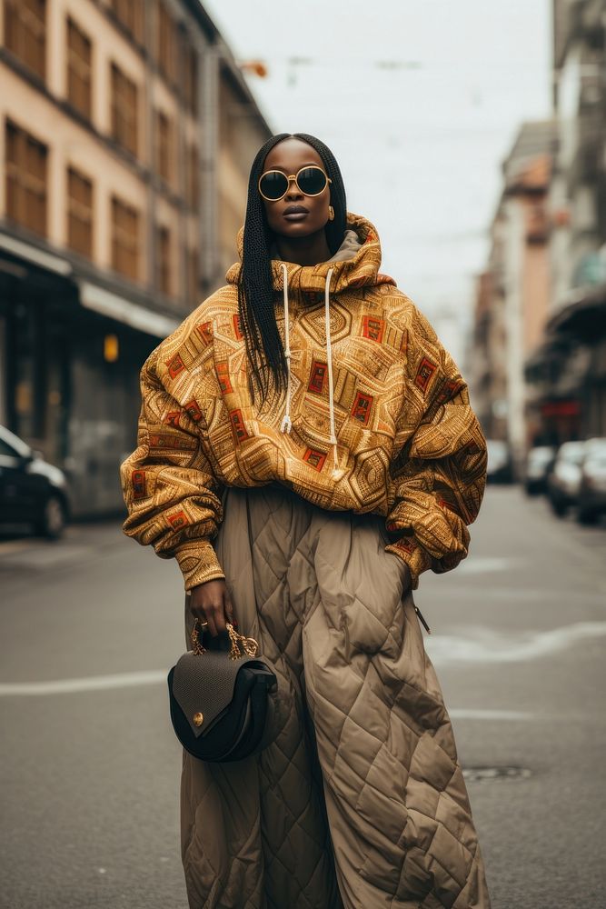 Young African woman photography fashion street. AI generated Image by rawpixel.