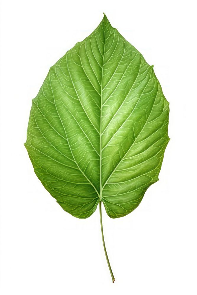 Green leaf plant tree white background. AI generated Image by rawpixel.