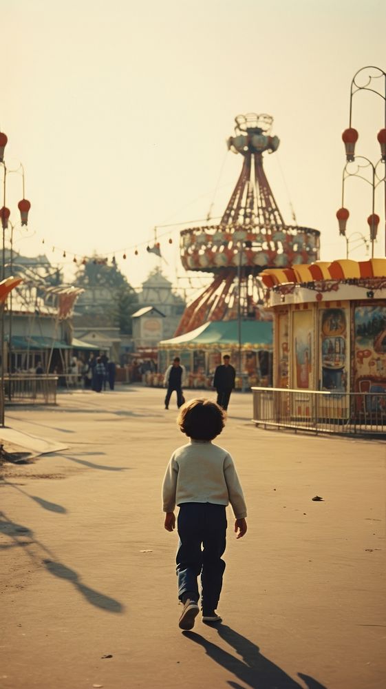 Amusement park outdoors walking photo. AI generated Image by rawpixel.