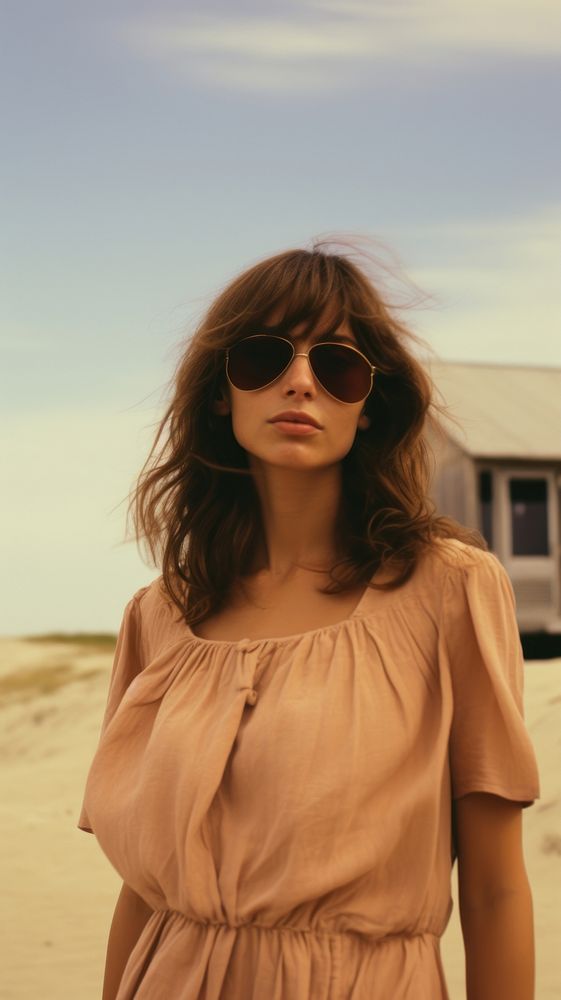 Beach sunglasses portrait outdoors. AI generated Image by rawpixel.