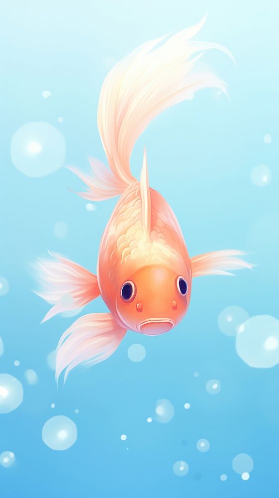 Goldfish animal transparent underwater. AI generated Image by rawpixel.