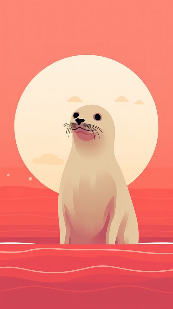 Seal animal outdoors mammal. AI generated Image by rawpixel.
