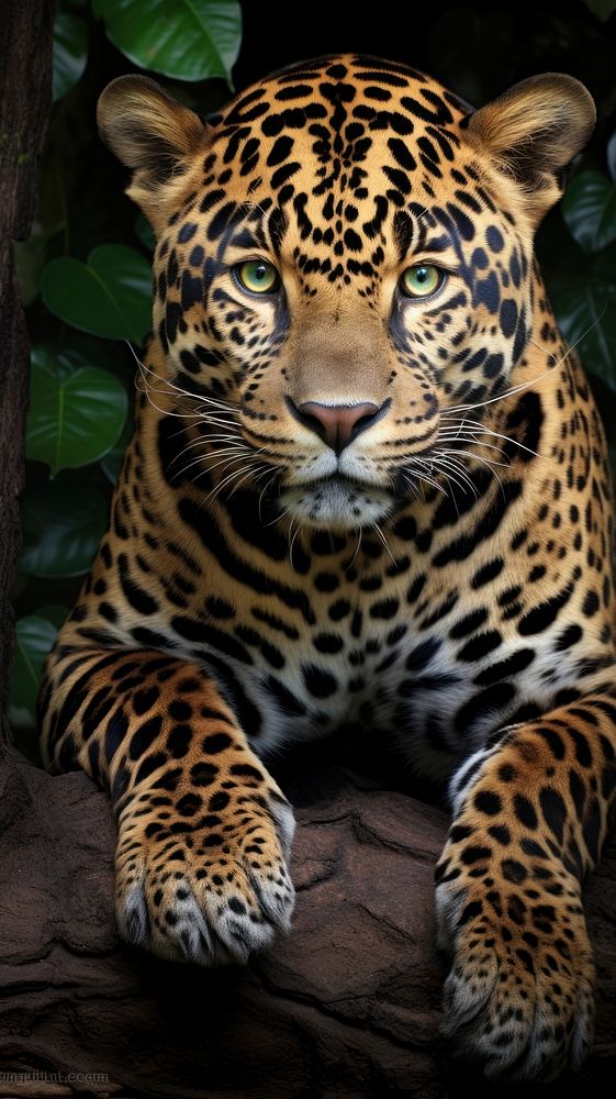 Jaguar animal wildlife portrait. AI generated Image by rawpixel.
