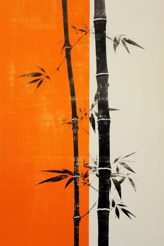 Bamboo plant creativity painting. AI generated Image by rawpixel.