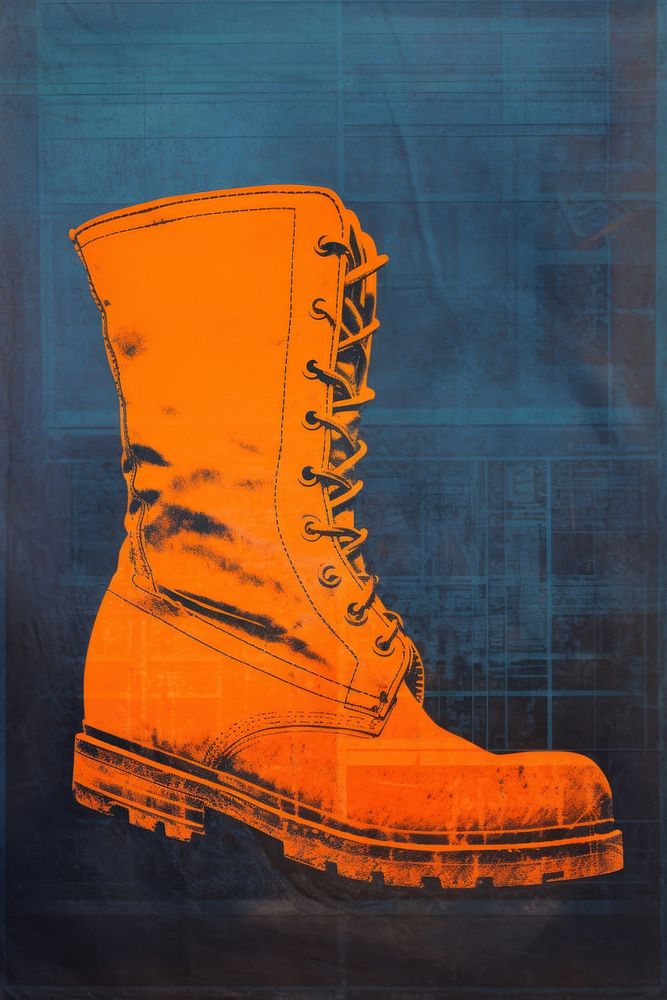 Boots footwear red painting. AI generated Image by rawpixel.