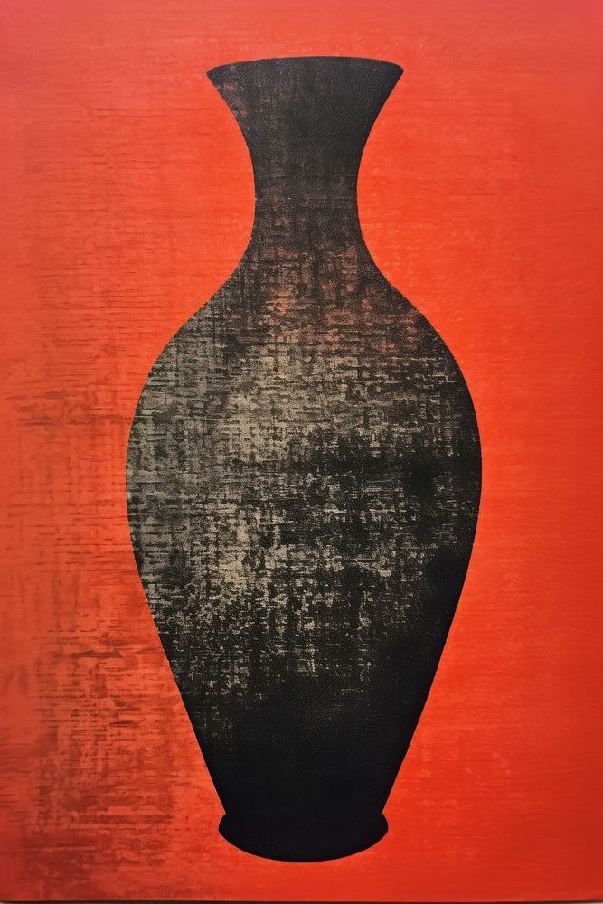 Vase pottery art red. AI generated Image by rawpixel.