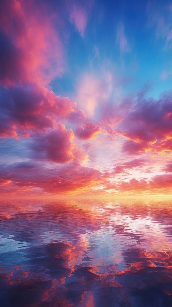 Sunset wallpaper sky outdoors horizon. AI generated Image by rawpixel.