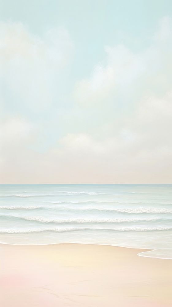 Painting of beach border outdoors horizon nature. AI generated Image by rawpixel.