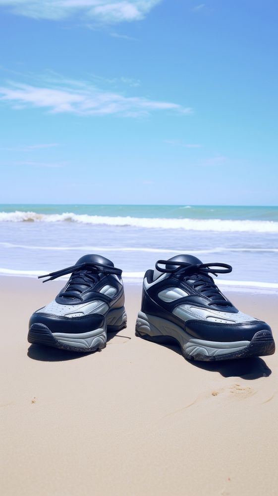Shoes beach outdoors footwear. AI generated Image by rawpixel.