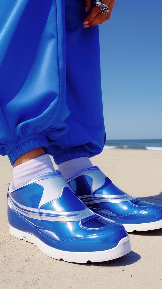 Beach footwear fashion blue. AI generated Image by rawpixel.