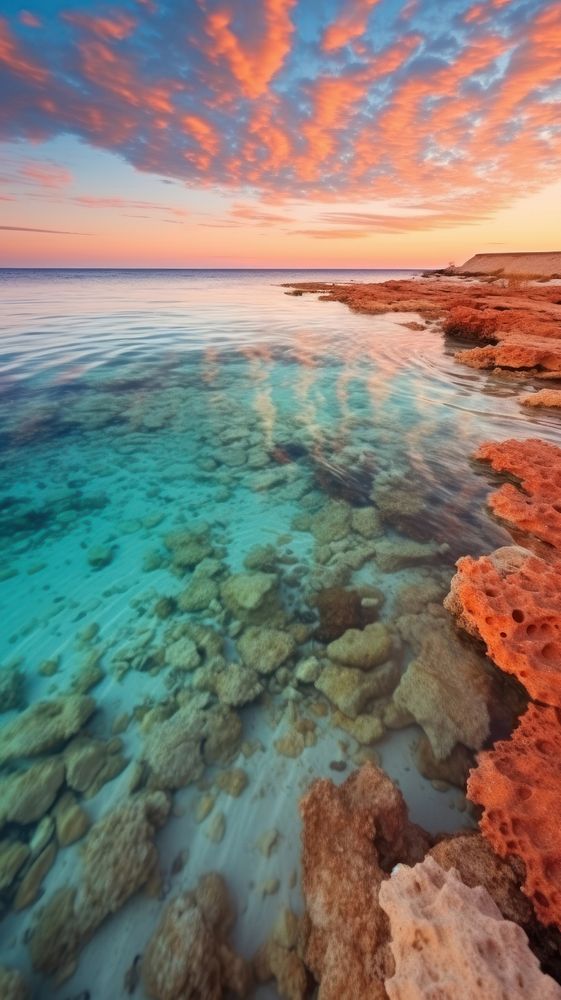 Ningaloo Reef outdoors horizon nature. AI generated Image by rawpixel.