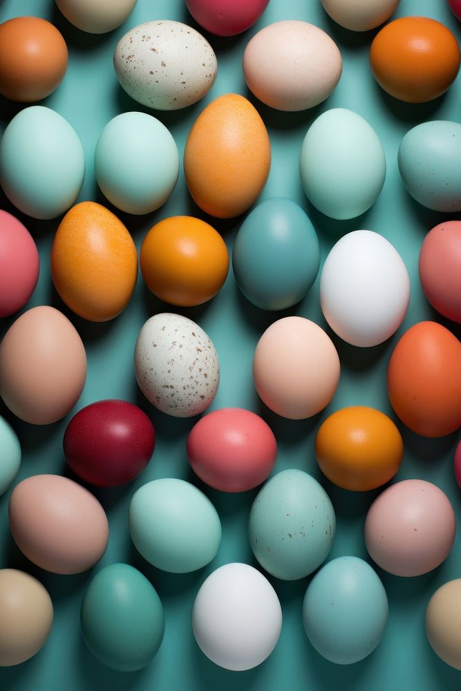 Easter eggs backgrounds food arrangement. AI generated Image by rawpixel.