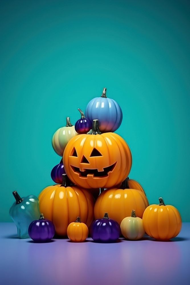 Halloween jack-o'-lantern anthropomorphic representation. AI generated Image by rawpixel.